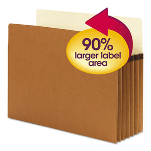 Supertab Pockets, 5.25" Expansion, Letter Size, Redrope, 10-box