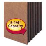 Redrope Drop-front File Pockets W- Fully Lined Gussets, 5.25" Expansion, Letter Size, Redrope, 10-box