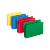 Poly Drop Front File Pockets, 3.5" Expansion, 4 Sections, Legal Size, Assorted, 4-box