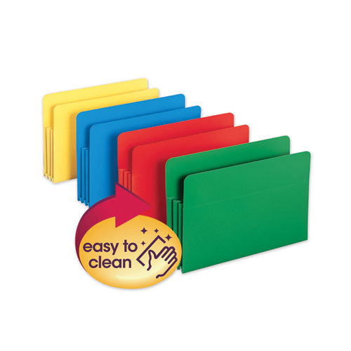 Poly Drop Front File Pockets, 3.5