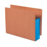 Redrope Drop-front End Tab File Pockets W- Fully Lined Colored Gussets, 3.5" Expansion, Letter Size, Redrope-blue, 10-box