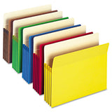 Colored File Pockets, 3.5" Expansion, Letter Size, Assorted, 25-box