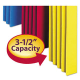 Colored File Pockets, 3.5" Expansion, Letter Size, Assorted, 5-pack