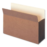 Redrope Drop-front File Pockets W- Fully Lined Gussets, 5.25" Expansion, Legal Size, Redrope, 10-box