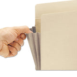 Manila End Tab File Pockets, 3.5" Expansion, Letter Size, Manila, 10-box