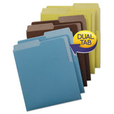 Organized Up Heavyweight Vertical File Folders, 1-2-cut Tabs, Letter Size, Assorted, 6-pack