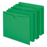 Colored File Jackets With Reinforced Double-ply Tab, Straight Tab, Letter Size, Green, 100-box