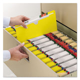 Colored File Jackets With Reinforced Double-ply Tab, Straight Tab, Letter Size, Yellow, 100-box