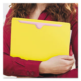 Colored File Jackets With Reinforced Double-ply Tab, Straight Tab, Letter Size, Yellow, 100-box