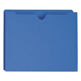 Colored File Jackets With Reinforced Double-ply Tab, Straight Tab, Letter Size, Blue, 50-box