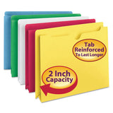 Colored File Jackets With Reinforced Double-ply Tab, Straight Tab, Letter Size, Green, 50-box