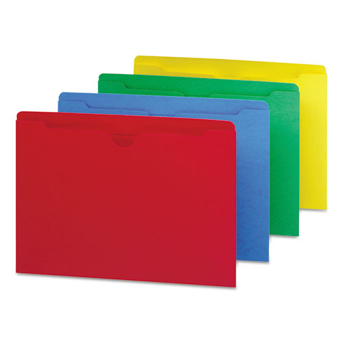 Colored File Jackets With Reinforced Double-ply Tab, Straight Tab, Letter Size, Assorted Colors, 100-box