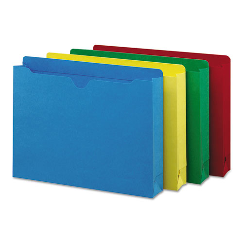 Colored File Jackets With Reinforced Double-ply Tab, Straight Tab, Letter Size, Assorted Colors, 50-box