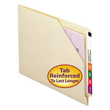 End Tab Jackets With Reinforced Tabs, Straight Tab, Letter Size, 11-pt Manila, 100-box