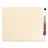 End Tab Jackets With Reinforced Tabs, Straight Tab, Letter Size, 14-pt Manila, 50-box