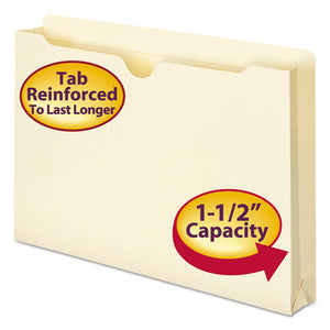 Manila File Jackets, 2-ply Straight Tab, Legal Size, Manila, 50-box