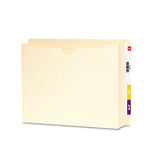 Heavyweight End Tab File Jacket With 2" Expansion, Straight Tab, Letter Size, Manila, 25-box
