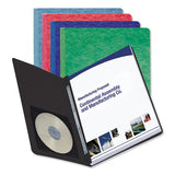 Side Opening Press Guard Report Cover, Prong Fastener, Letter, Red