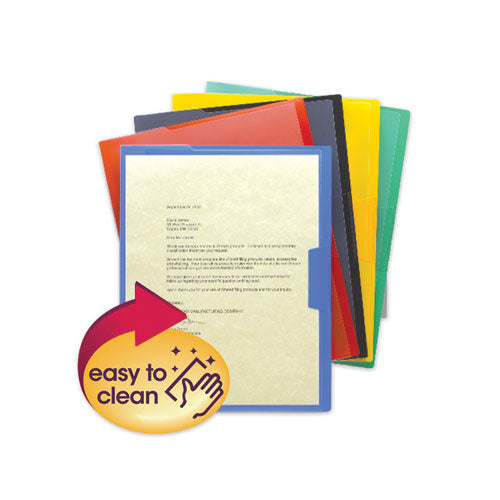 Organized Up Poly Opaque Project Jackets, Letter Size, Assorted Colors, 5-pack