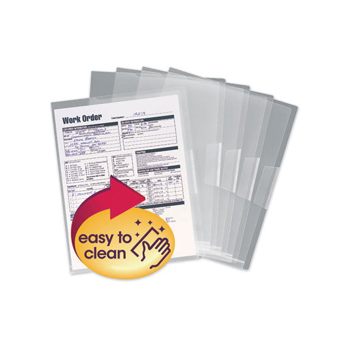 Poly Translucent Project Jackets, Letter Size, Clear, 5-pack