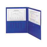 Poly Two-pocket Folder W-security Pocket, 11 X 8 1-2, Blue, 5-pack