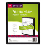 Frame View Poly Two-pocket Folder, 11 X 8.5, Clear-black, 5-pack