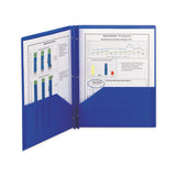 Poly Two-pocket Folder W-fasteners, 11 X 8 1-2, Blue, 25-box
