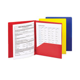 Poly Two-pocket Folder With Fasteners, 130-sheet Capacity, 11 X 8.5, Assorted, 6-pack