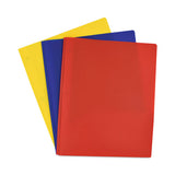 Poly Two-pocket Folder With Fasteners, 130-sheet Capacity, 11 X 8.5, Assorted, 6-pack
