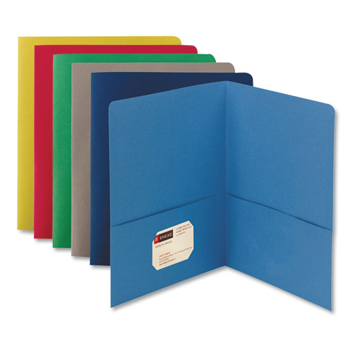 Two-pocket Folder, Textured Paper, Assorted, 25-box