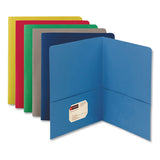 Two-pocket Folder, Textured Paper, Green, 25-box