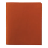 Two-pocket Folder, Textured Paper, Orange, 25-box