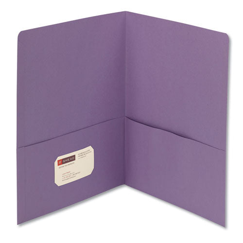 Two-pocket Folder, Textured Paper, Lavender, 25-box