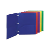 Poly Snap-in Two-pocket Folder, 11 X 8.5, Assorted, 10-pack