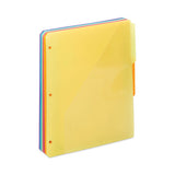 Three-ring Binder Poly Index Dividers With Pocket, 11.25 X 9.75, Assorted Colors, 30-box