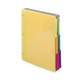 Three-ring Binder Poly Index Dividers With Pocket, 11.25 X 9.75, Assorted Colors, 30-box