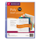Organized Up Poly Slash Jackets, 2-sections, Letter Size, Assorted Colors, 5-pack