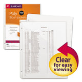 Organized Up Poly Slash Jackets, 2-sections, Letter Size, Clear, 5-pack