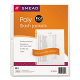 Organized Up Poly Slash Jackets, 2-sections, Letter Size, Clear, 5-pack