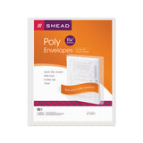 Poly String And Button Interoffice Envelopes, String And Button Closure, 9.75 X 11.63, Clear, 5-pack