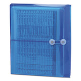 Poly String And Button Interoffice Envelopes, String And Button Closure, 9.75 X 11.63, Transparent Blue, 5-pack