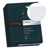 25% Cotton Linen Business Paper, 91 Bright, 24 Lb, 8.5 X 11, White, 500-ream