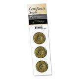 Certificate Seals, 1.75" Dia., Silver, 3-sheet, 5 Sheets-pack