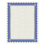 Parchment Certificates, Academic, Ivory With Blue And Silver-foil Border, 8 1-2 X 11, 15-pack