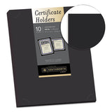 Certificate Holder, Black, 105lb Linen Stock, 12 X 9 1-2, 10-pack