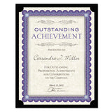 Certificate Holder, Black, 105lb Linen Stock, 12 X 9 1-2, 10-pack