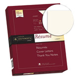 100% Cotton Resume Paper, 32 Lb, 8.5 X 11, Ivory, 100-pack