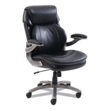 Cosset Mid-back Executive Chair, Supports Up To 275 Lbs., Black Seat-black Back, Slate Base