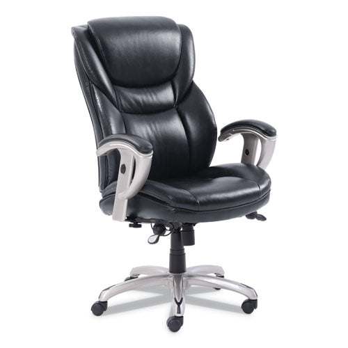 Emerson Executive Task Chair, Supports Up To 300 Lbs., Black Seat-black Back, Silver Base