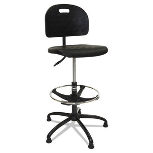 Workbench Shop Chair, 32" Seat Height, Supports Up To 250 Lbs., Black Seat-black Back, Black Base